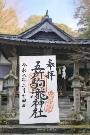 五所駒瀧神社の御朱印 2026年02月