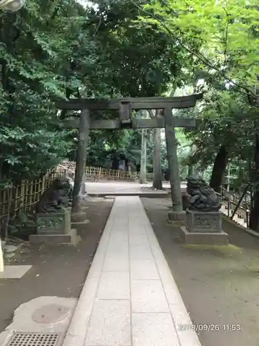 渋谷氷川神社の鳥居