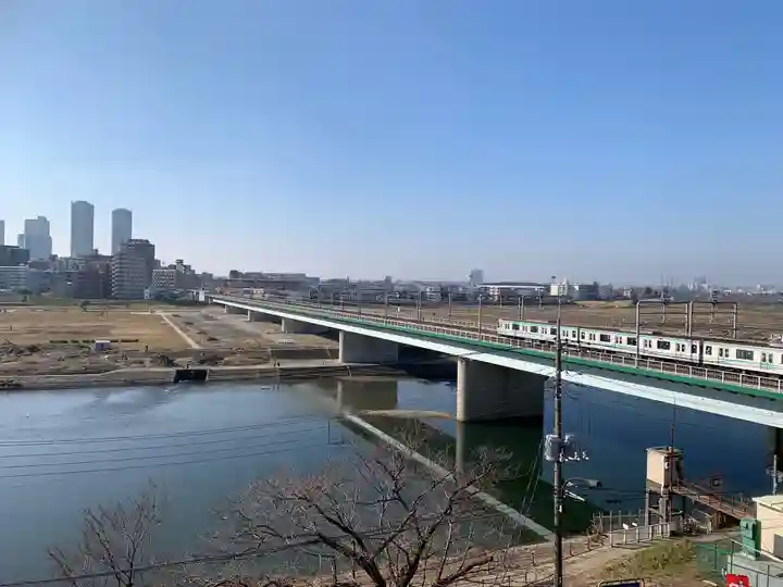 多摩川浅間神社の景色