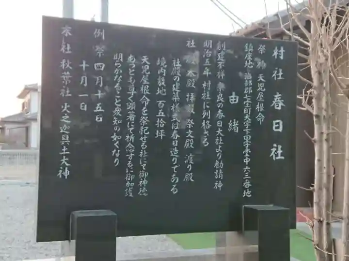 春日社(下田春日神社)の歴史