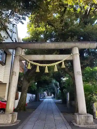 中野氷川神社の鳥居