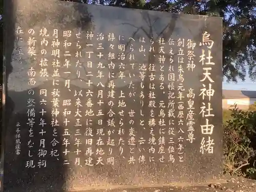烏杜天神社（楽田天神）の歴史