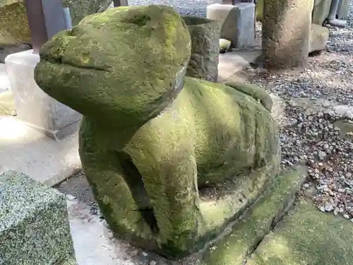 阿久津「田村神社」（郡山市阿久津町）旧社名：伊豆箱根三嶋三社の狛犬