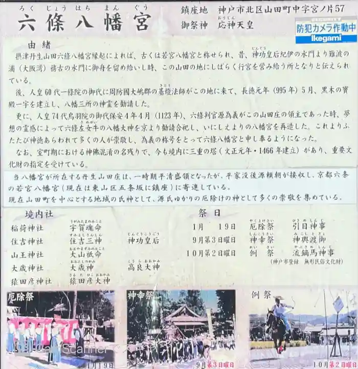 六條八幡宮の歴史