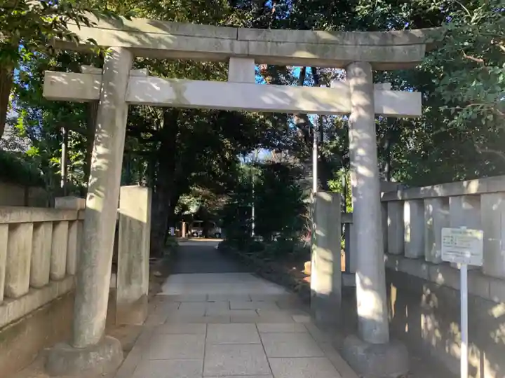 渋谷氷川神社の鳥居