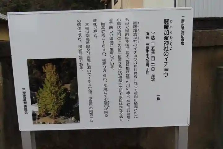 賀羅加波神社の歴史