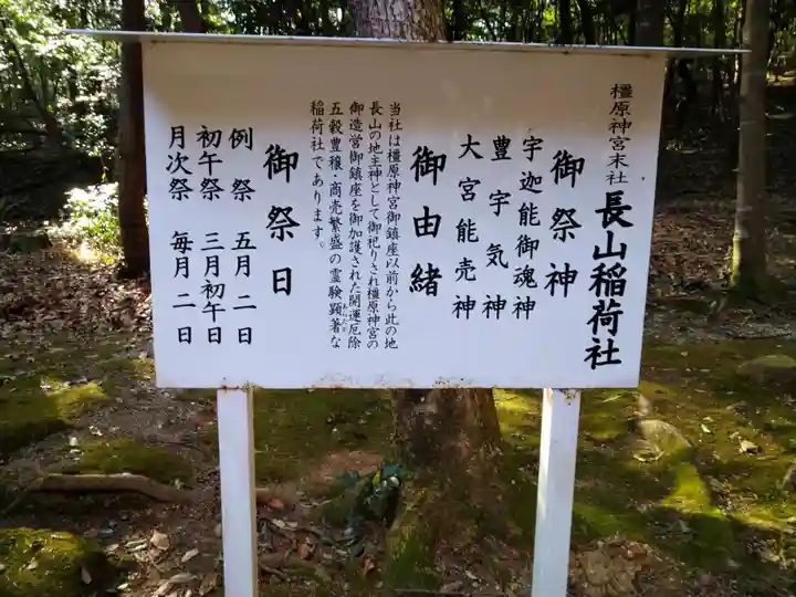 長山稲荷社(橿原神宮末社)の歴史