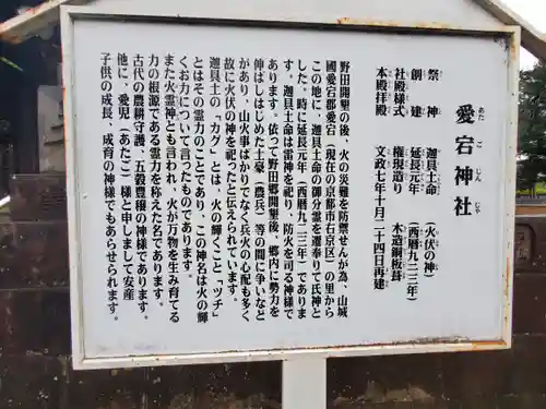 下総野田愛宕神社の御朱印
