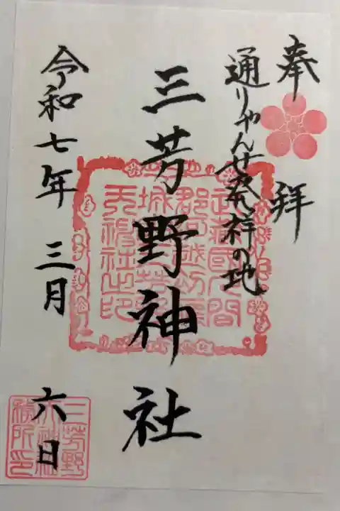 三芳野神社 通りゃんせ発祥の地。
御朱印は川越総鎮守氷川神社でいただきました。