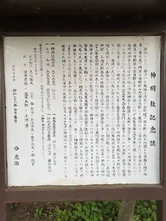 山下神明社の歴史