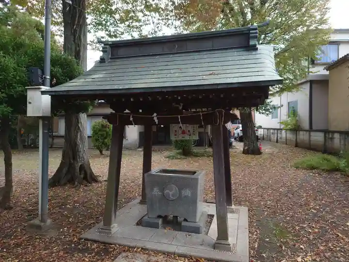 下石原八幡神社の手水舎
