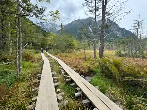 穂高神社奥宮の景色