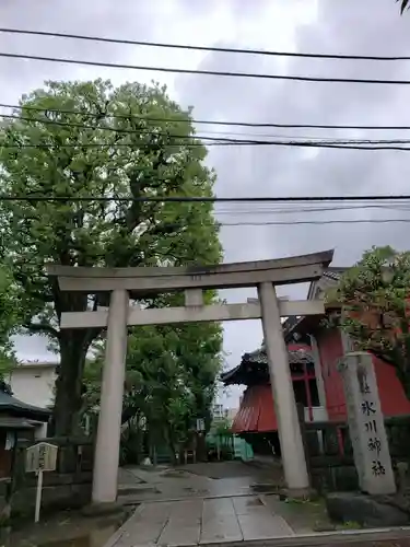 麻布氷川神社の鳥居
