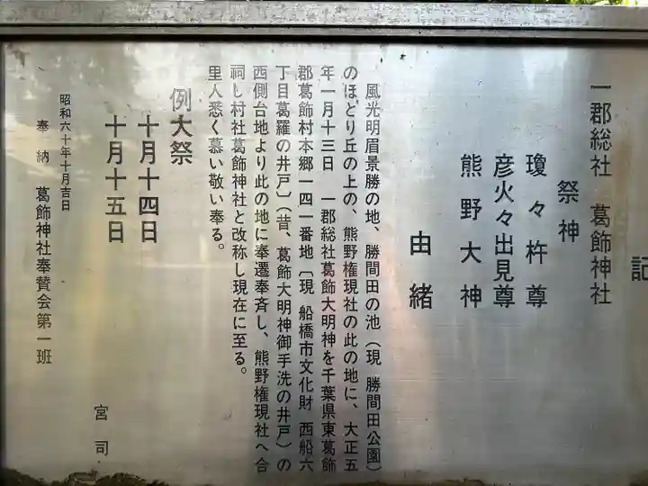 葛飾神社の歴史