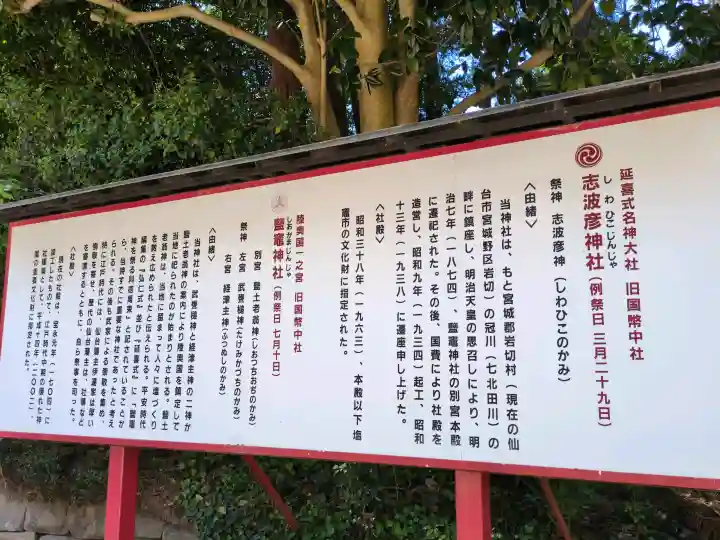 志波彦神社・鹽竈神社の{uncategorized: "未分類", other: "その他", undefined: "問題あり", building: "その他建物", grave: "お墓", sacred_gate: "鳥居", guardian: "狛犬", statue: "像", buddha: "仏像", history: "歴史", nature: "自然", garden: "庭園", animal: "動物", pagoda: "塔", temizu: "手水舎", mountain_gate: "山門・神門", sanctuary: "本殿・本堂", subordinate: "末社・摂社", art: "芸術", scenery: "景色", jizo: "地蔵", ema: "絵馬", goshuin: "御朱印", omikuji: "おみくじ", items: "授与品その他", amulet: "お守り", goshuincho: "御朱印帳", eats: "食事", festival: "お祭り", votive_dance: "神楽", shichigosan: "七五三参", wedding: "結婚式", experience: "体験その他", initially: "初詣", around: "周辺", anti_infection: "感染症対策"}