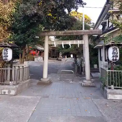 品川貴船神社の鳥居