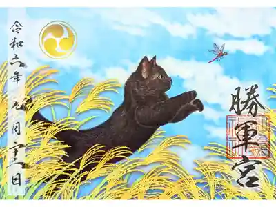 令和6年 勝軍宮 黒猫御朱印 9月
初穂料 500円