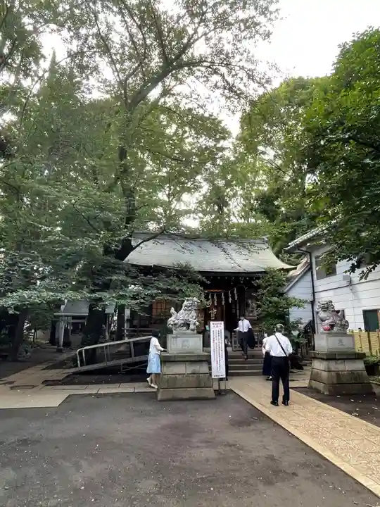 神明氷川神社の狛犬