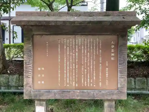 越ヶ谷久伊豆神社の歴史