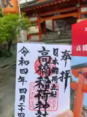 高橋稲荷神社の御朱印