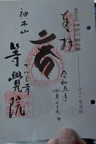 等覚院の御朱印