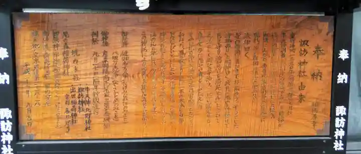 諏訪神社の歴史