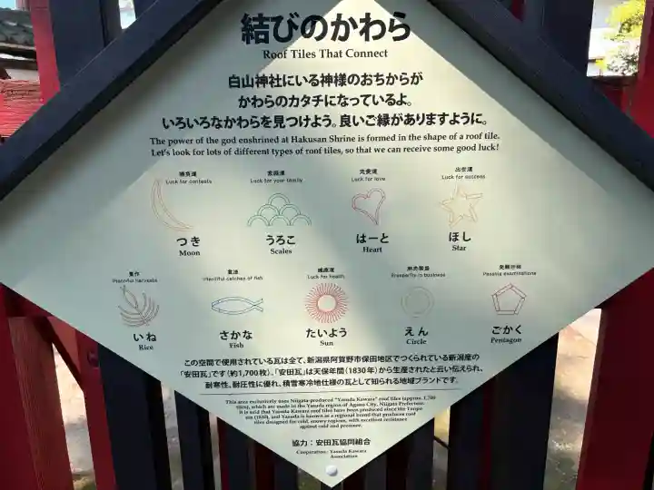 白山神社の{uncategorized: "未分類", other: "その他", undefined: "問題あり", building: "その他建物", grave: "お墓", sacred_gate: "鳥居", guardian: "狛犬", statue: "像", buddha: "仏像", history: "歴史", nature: "自然", garden: "庭園", animal: "動物", pagoda: "塔", temizu: "手水舎", mountain_gate: "山門・神門", sanctuary: "本殿・本堂", subordinate: "末社・摂社", art: "芸術", scenery: "景色", jizo: "地蔵", ema: "絵馬", goshuin: "御朱印", omikuji: "おみくじ", items: "授与品その他", amulet: "お守り", goshuincho: "御朱印帳", eats: "食事", festival: "お祭り", votive_dance: "神楽", shichigosan: "七五三参", wedding: "結婚式", experience: "体験その他", initially: "初詣", around: "周辺", anti_infection: "感染症対策"}