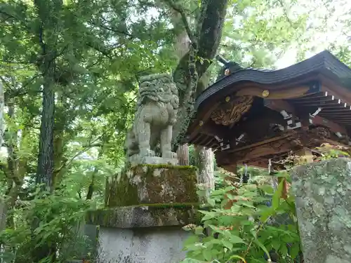 山中諏訪神社の狛犬