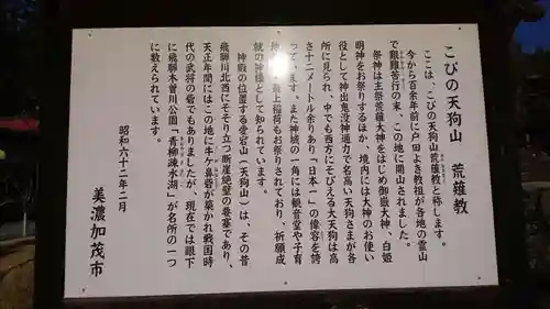 古井の天狗山の歴史