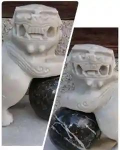 三輪神社の狛犬(2020年11月10日(火) 21時36分15秒投稿)
