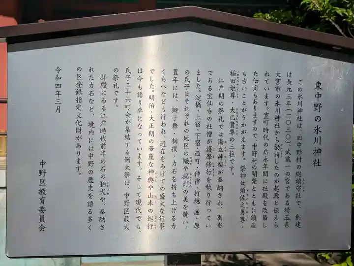 中野氷川神社(東京都)