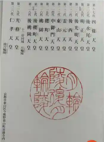 月輪陵・後月輪陵の御朱印 2024年09月