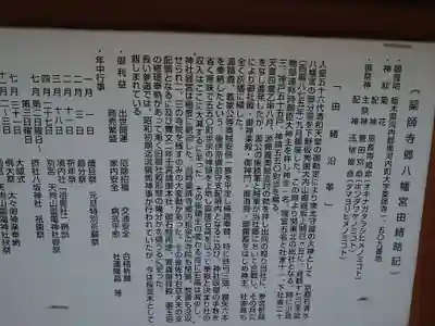 薬師寺八幡宮の歴史