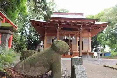 阿久津「田村神社」(郡山市阿久津町)旧社名:伊豆箱根三嶋三社の狛犬