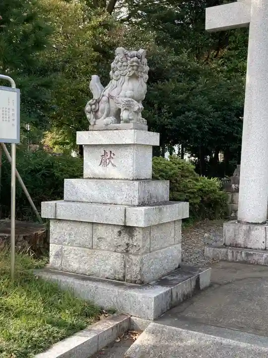 立川熊野神社の狛犬