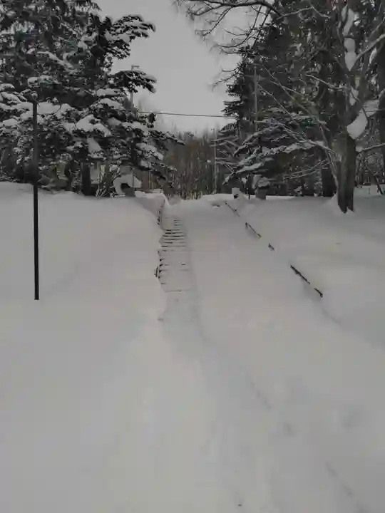 愛別神社の庭園