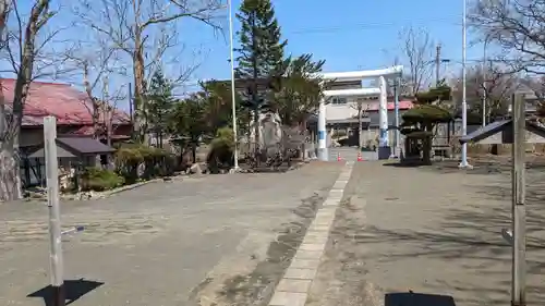 根室出雲神社の庭園