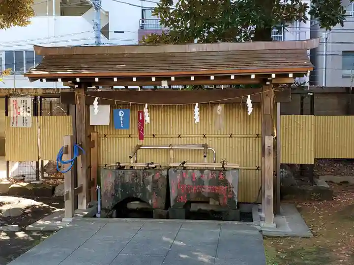 駒込富士神社の手水舎
