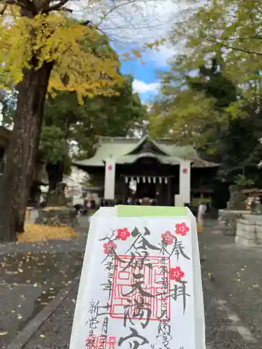 谷保天満宮の御朱印