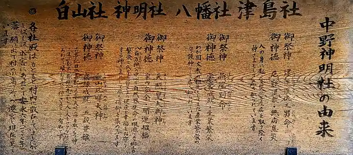 神明社(中野神明社)の歴史