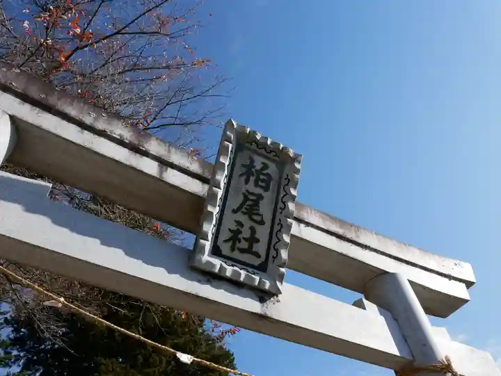 小六柏尾社の鳥居