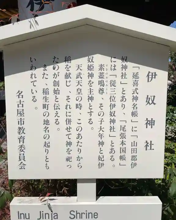 伊奴神社の歴史