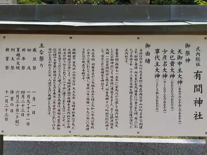 有間神社の歴史