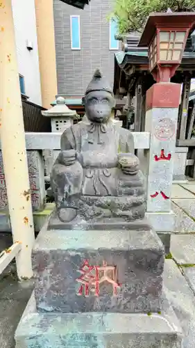 猫実庚申塔の狛犬