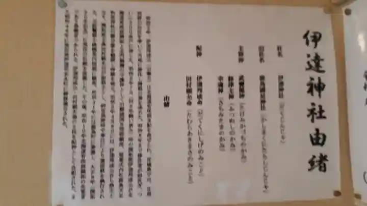 伊達神社の歴史