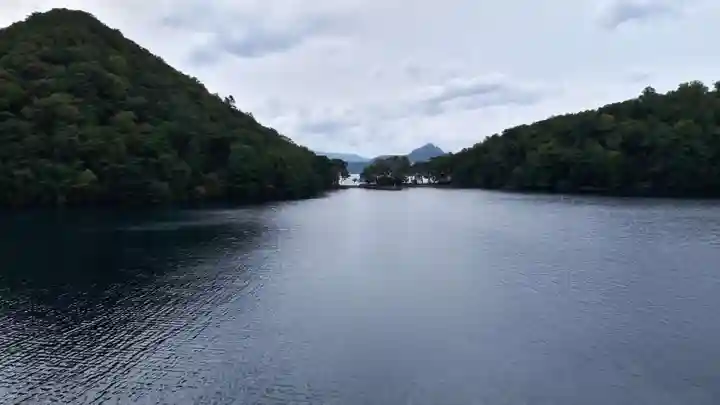 神社(洞爺湖中の島)の景色