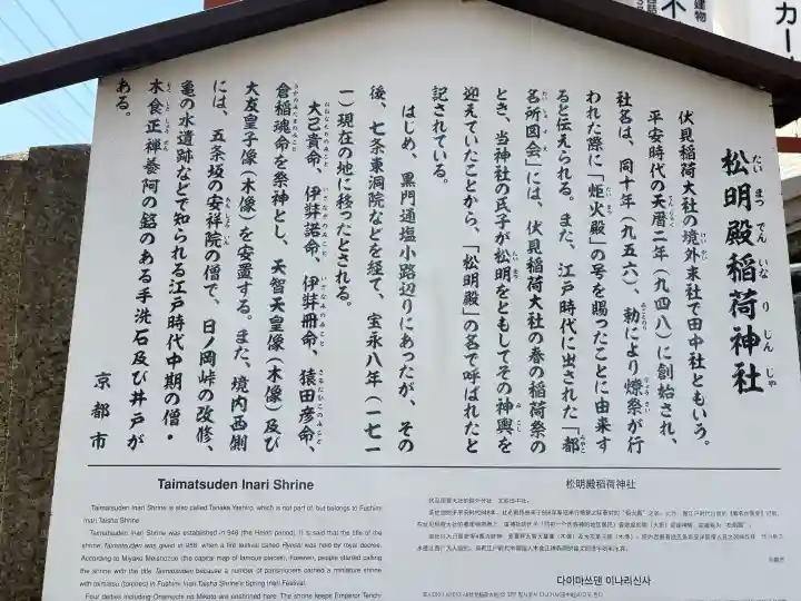 松明殿稲荷神社の{uncategorized: "未分類", other: "その他", undefined: "問題あり", building: "その他建物", grave: "お墓", sacred_gate: "鳥居", guardian: "狛犬", statue: "像", buddha: "仏像", history: "歴史", nature: "自然", garden: "庭園", animal: "動物", pagoda: "塔", temizu: "手水舎", mountain_gate: "山門・神門", sanctuary: "本殿・本堂", subordinate: "末社・摂社", art: "芸術", scenery: "景色", jizo: "地蔵", ema: "絵馬", goshuin: "御朱印", omikuji: "おみくじ", items: "授与品その他", amulet: "お守り", goshuincho: "御朱印帳", eats: "食事", festival: "お祭り", votive_dance: "神楽", shichigosan: "七五三参", wedding: "結婚式", experience: "体験その他", initially: "初詣", around: "周辺", anti_infection: "感染症対策"}