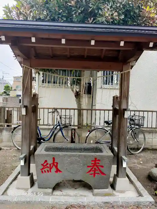 上妙典八幡神社の手水舎
