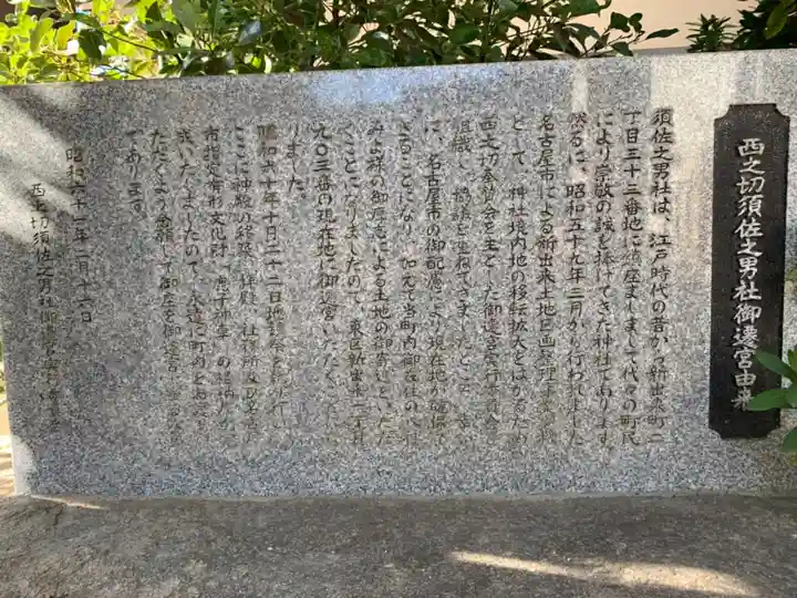 須佐之男社(西之切須佐之男社)の歴史