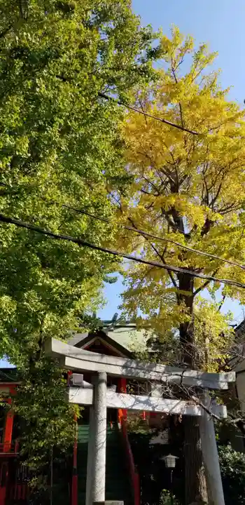 於玉稲荷神社の鳥居